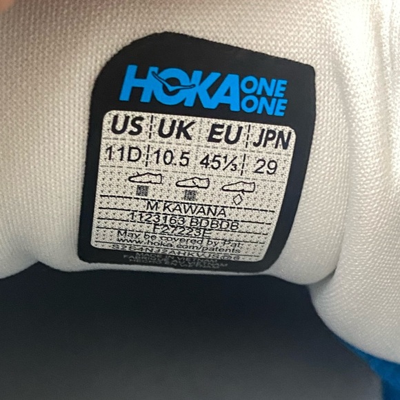 Hoka One One Men's Kawana Running Sneaker Shoes Blue  Size 11 (D) - Picture 11 of 11